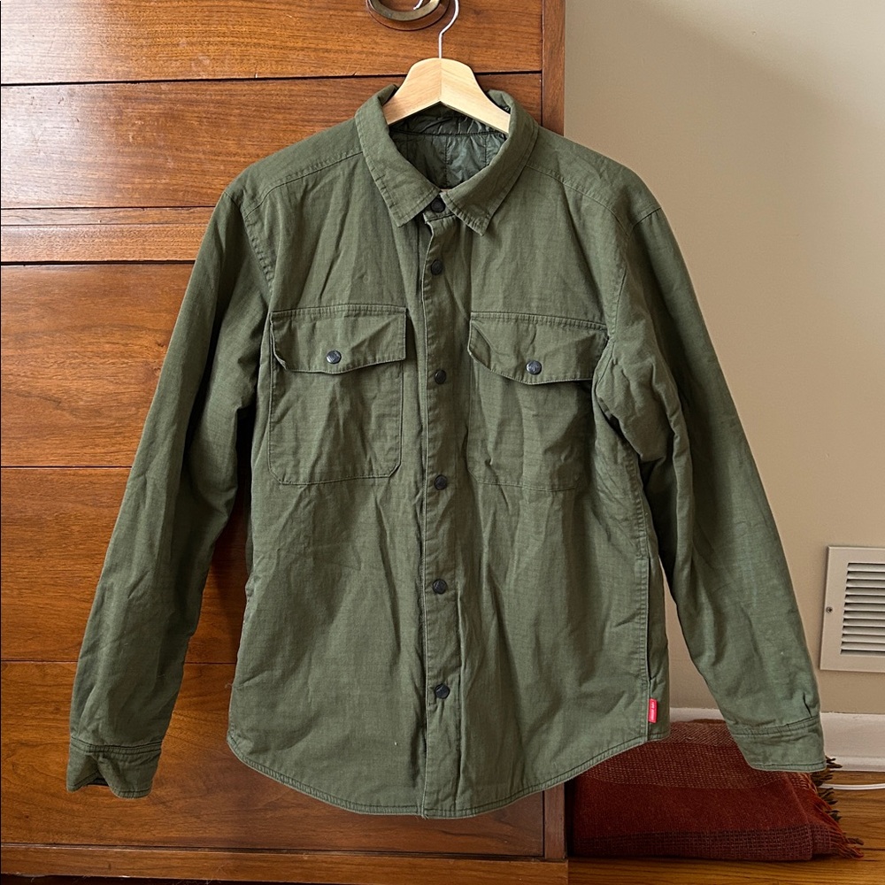 Men’s Topo Designs Olive Green Insulated Shirt Jacket